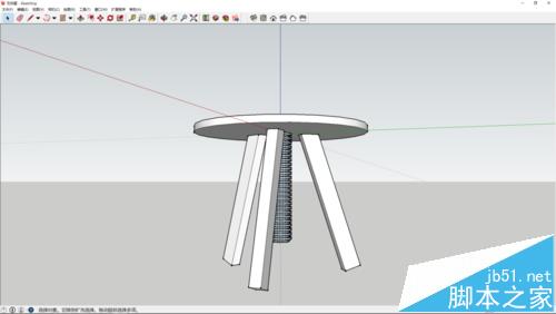 sketchup怎么绘制一个很有创意的桌椅模型?16