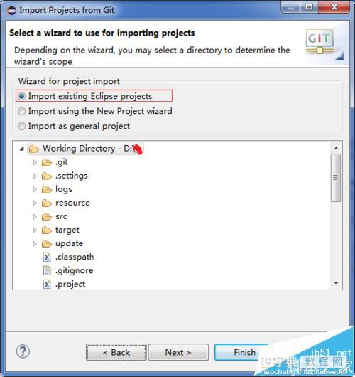Eclipse中本地的git工程怎么导入?6
