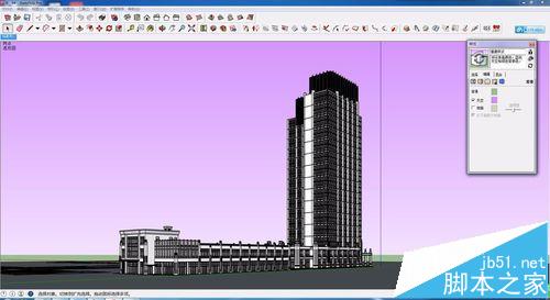 SketchUp怎么调整图纸的背景颜色?2