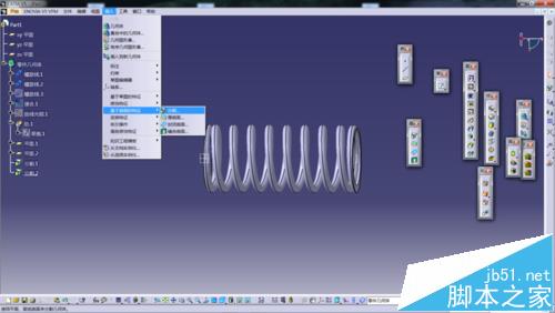 catia软件怎么绘制画弹簧模型?16
