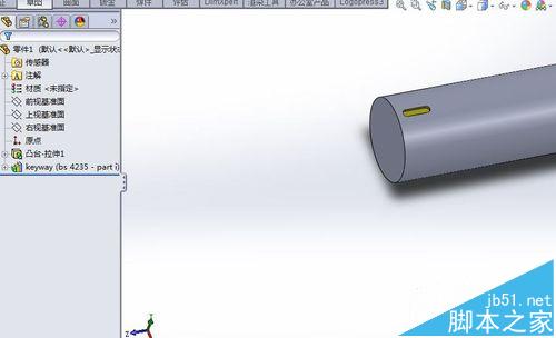 SolidWorks怎么使用库特征制作键槽模型?7