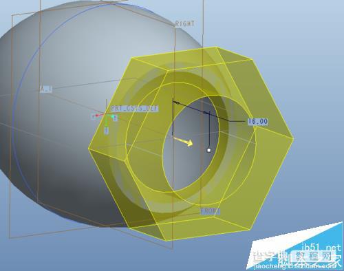 proE怎么绘制正多边形实体零件模型?7