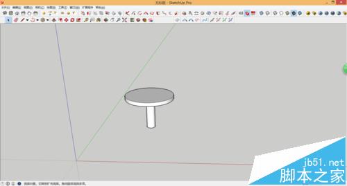 SketchUp怎么绘制圆形的小茶几?3