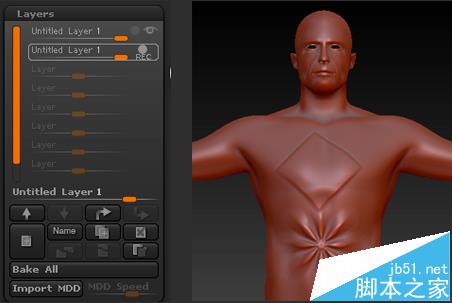 ZBrush怎么使用绘制层得到子物体?2