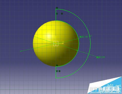CATIA怎么绘制球体剖面?10