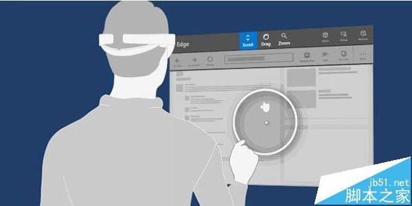 微软黑科技HoloLens演示Win10使用手势操作Edge的视频1