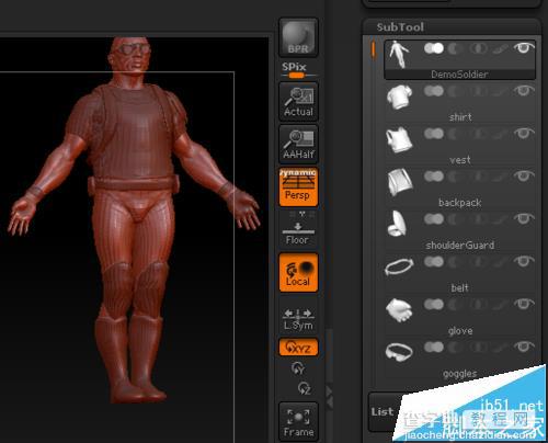 ZBrush模型中怎么赋予不同的材质?1