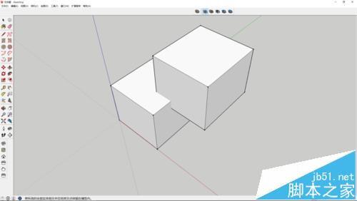 sketchup怎么使用实体工具相交绘制模型?8