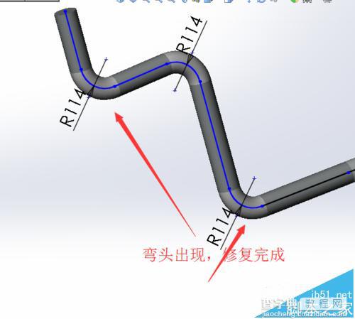 solidworks配管不能自动生成弯管出现错误提示遗失弯管该怎么办?11