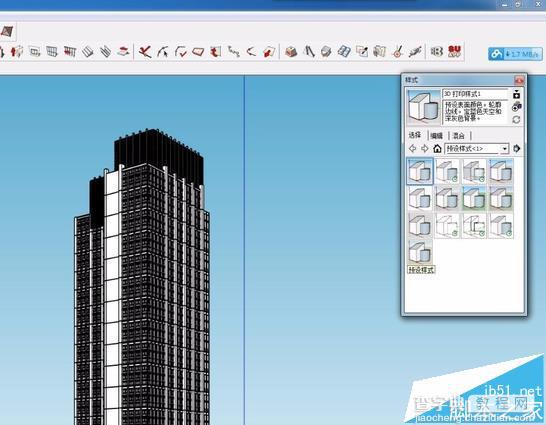 SketchUp怎么调整图纸的背景颜色?6