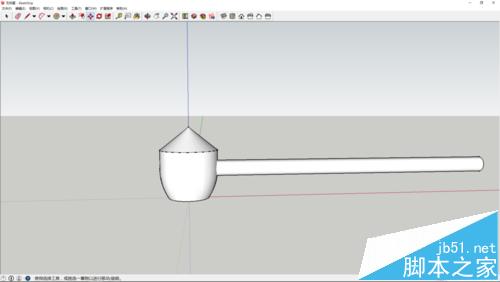 sketchup怎么画一个小锤子模型?9