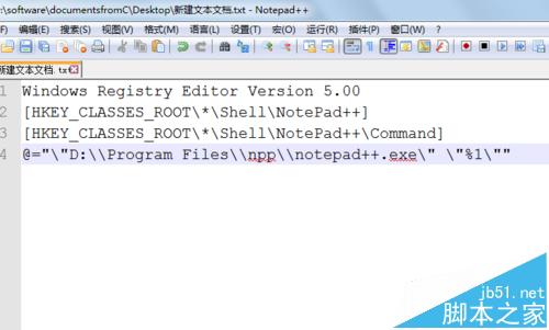 notepad++关联到右键菜单并添加默认的详细设置方法2