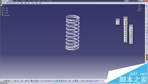 catia软件怎么绘制画弹簧模型?13