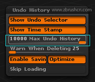 ZBrush保存历史记录太多导致文件很大该怎么办?1