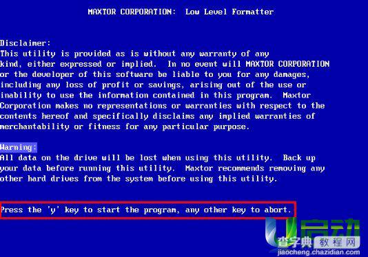 u启动LFORMAT低级格式化硬盘工具使用图文详细教程(英文版)3