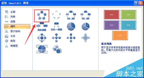 Excel2007怎么使用smartArt绘制循环图?6