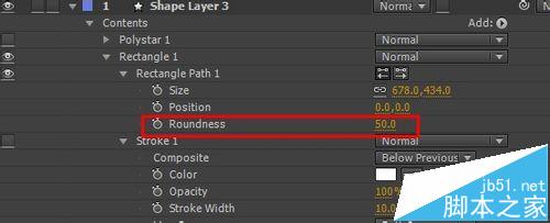 AE圆角矩形怎样怎么快速修改圆角大小?2