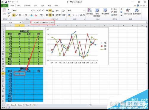 Excel2010怎么制作分层折线图? excel分层折线图的制作方法2