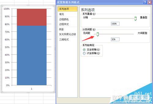 Excel表格数据怎么制作百分比堆积图?8