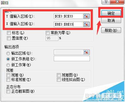 excel2010怎么做回归分析? excel计算人均纯收入与人均消费支出对比的方法7