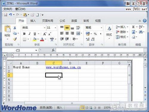 怎样在Word2010文档中插入Excel电子表格2