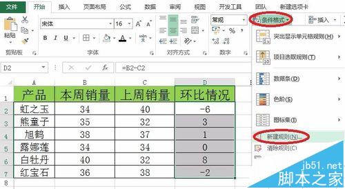 Excel怎么做销量环比图? Excel条件格式图标集动态显示销量的教程3