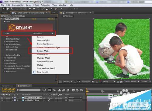 AE中怎么使用插件Keylight抠图?8