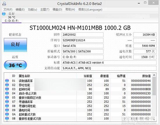 CrystalDiskInfo怎么用？CrystalDiskInfo硬盘检测工具使用教程图解3