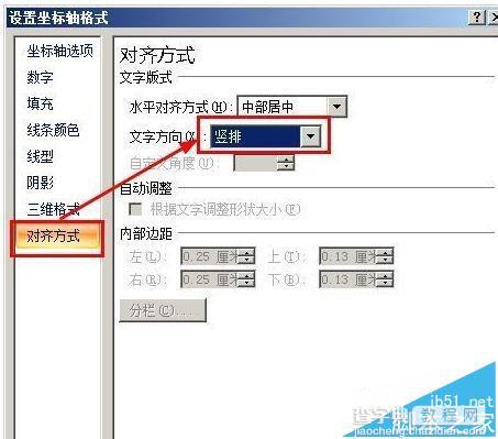 excel2013图表坐标水平轴文字是斜的怎么转正?8