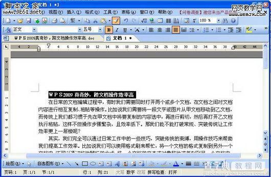 WPS 2009提高文档工作效率小技巧2
