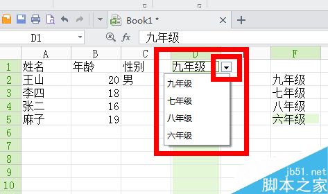 在excel表格中利用数据有效性进行快速的输入11