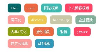 CSS3+DIV实现漂亮的动画彩色标签1