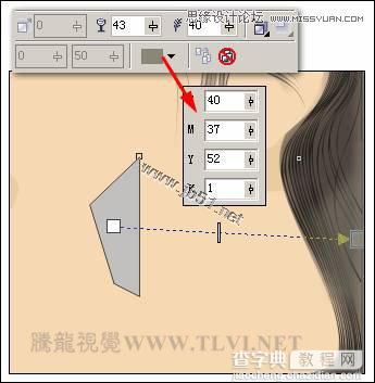 CorelDRAW(CDR)设计绘制美女诉衷情工笔画实例教程11