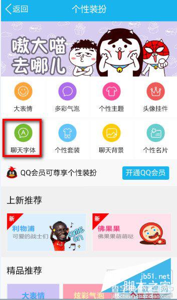 手机QQ字体怎么换 手机QQ5.1换字体步骤2