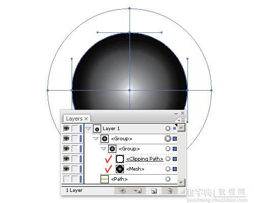 AI创建可编辑的锥形渐变圆形教程7