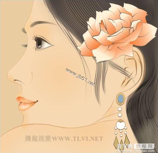 CorelDRAW(CDR)设计绘制美女诉衷情工笔画实例教程27