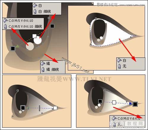 CorelDRAW(CDR)设计绘制美女诉衷情工笔画实例教程16