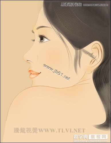 CorelDRAW(CDR)设计绘制美女诉衷情工笔画实例教程23