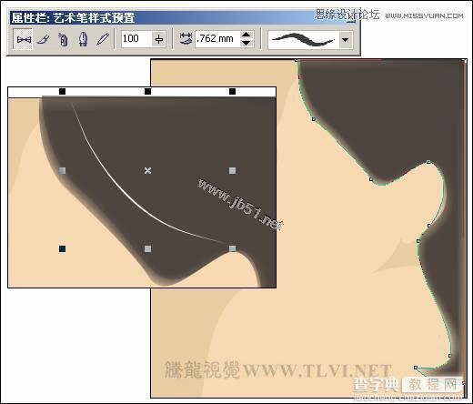 CorelDRAW(CDR)设计绘制美女诉衷情工笔画实例教程8