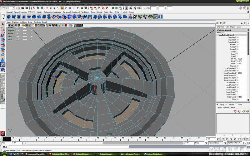 MAYA车轮建模教程：MAYA制作真实的车轮建模22