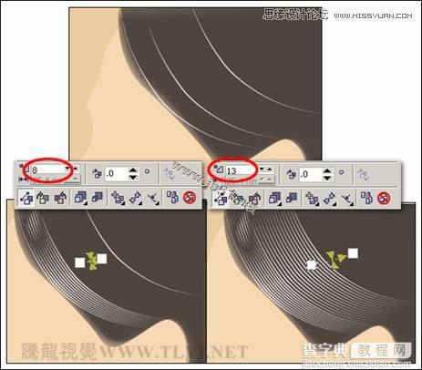 CorelDRAW(CDR)设计绘制美女诉衷情工笔画实例教程9