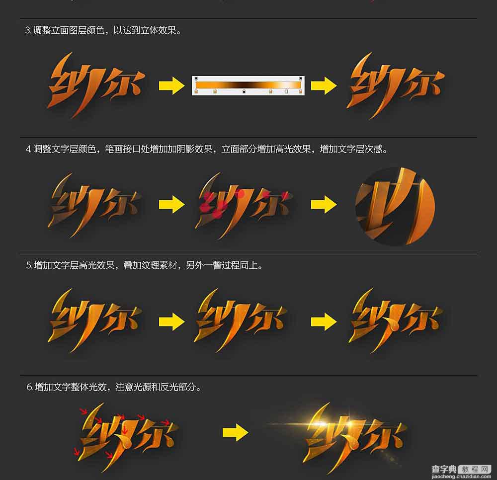 PS打造超酷炫光的多层次高光立体字3