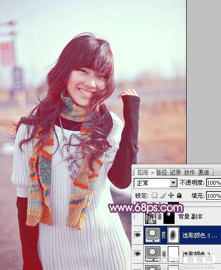 Photoshop将写真人物图片增加温暖橙紫色效果28