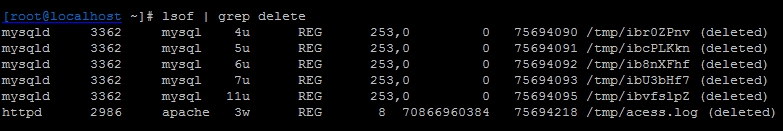 LINUX运维实战案例之文件已删除但空间不释放问题的分析与解决办法3