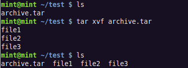 在Linux下使用Tar工具归档文件的教程3