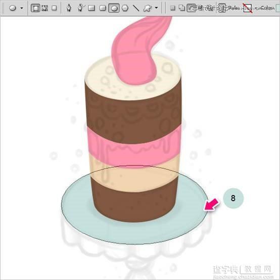 Photoshop绘制甜美精致的巧克力蛋糕教程20