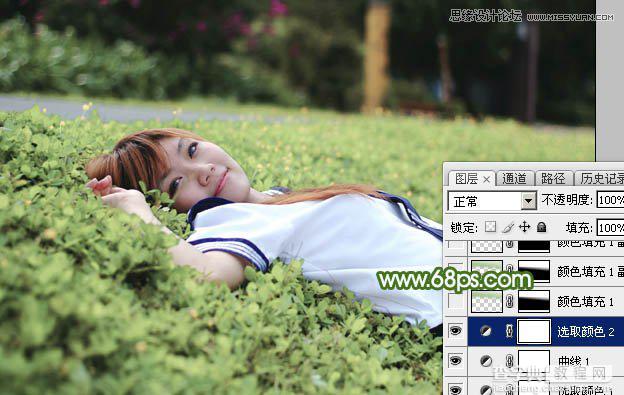 使用Photoshop调出春季暖色效果的草地人像（图文教程）15