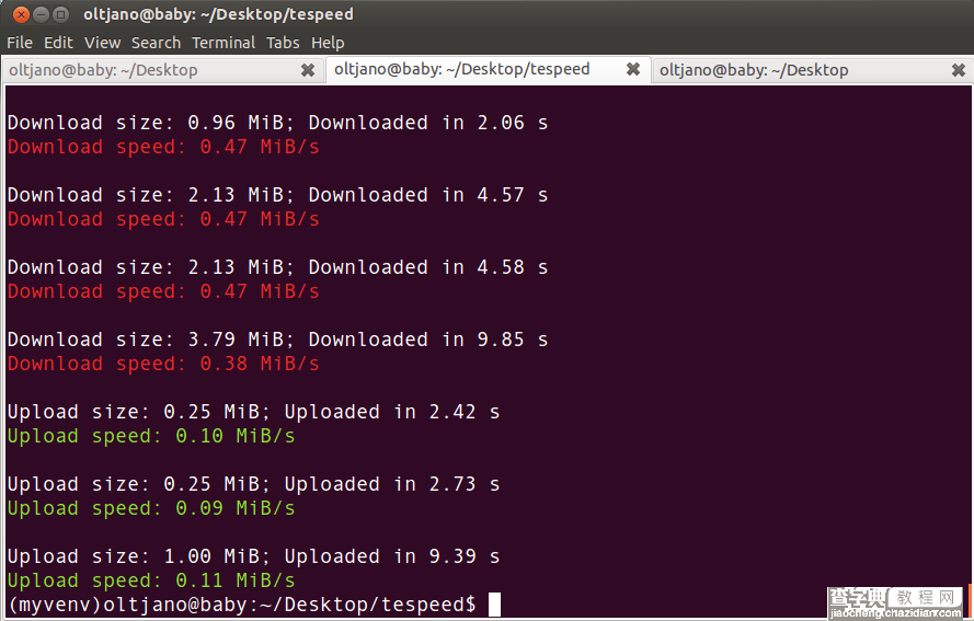 在Linux系统下使用tespeed应用测试网速的方法3