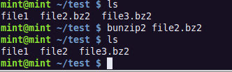 在Linux系统中使用Bzip2/Bunzip2处理压缩文件的教程4
