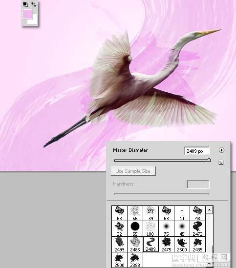 photoshop 利用素材制作漂亮的紫色水彩画7